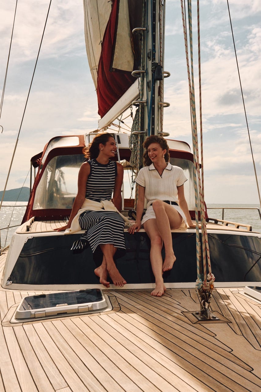two girls on boat